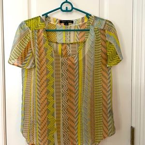 Ann Taylor Loft blouse. Tribal pastel print